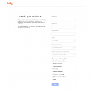bitly(ビットリー）ユーザ情報の登録